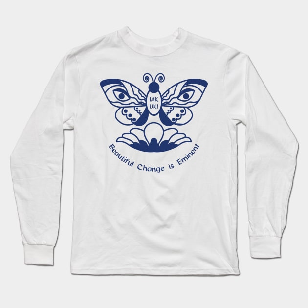 Butterfly FLower Long Sleeve T-Shirt by IAKUKI